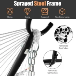 Costway 2-Person Hammock Stand Heavy-Duty Frame Storage Bag Included 450 LBS Capacity -Costway GUEST 49cc8c17 e0c0 470f 9383 c78b81471e83