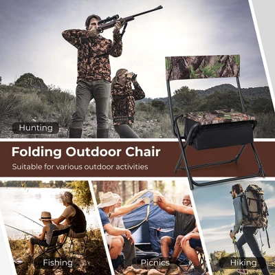 Costway Folding Hunting Chair Foldable Portable Fishing Stool With Storage Pocket 10 Costway Folding Hunting Chair Foldable Portable Fishing Stool With Storage Pocket - Image 8