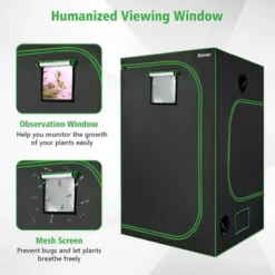 Costway 4x4 Grow Tent, 48''x48''x80'' High Reflective Mylar W/Observation Window GrayBlack 15 Costway 4x4 Grow Tent, 48''x48''x80'' High Reflective Mylar W/Observation Window GrayBlack -Costway GUEST 4af111a8 e0a4 4047 96ee ec14ac53fd6c