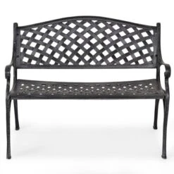 Costway 40'' Outdoor Antique Garden Bench Aluminum Frame Seats Chair Patio Garden Furni -Costway GUEST 4afc6f5d 9ec6 4d5d 8e39 86c9e84d95aa