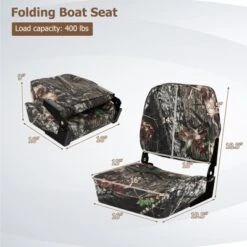 Costway 2-Piece Folding Boat Seat Set With Sponge Padding & Aluminum Hinges Low Back Black -Costway GUEST 4bc68a4e cd7f 4f73 9e2e 87618941df8a