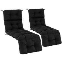 Costway 2 PCS 73" Lounge Chaise Cushion Padded Recliner Cushion Indoor Outdoor Black/Dark Orange/Gray/Orange/Brown/Beige -Costway GUEST 4be62c0d cff9 470d 86dc 7329e56f66f0