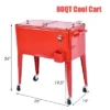 Costway Red Outdoor Patio 80 Quart Cooler Cart Ice Beer Beverage Chest Party Portable -Costway GUEST 4c1cc7e3 5dd8 4320 bcd5 698e3664efda