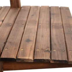 Costway 5' Wooden Bridge Stained Finish Decorative Solid Wood Garden Pond Arch Walkway -Costway GUEST 4c4ba8b1 ccca 46c3 b4fd 338ccbdfedc5