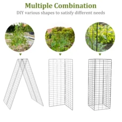 Costway 4 PCS Foldable Cucumber Trellis A-Frame Plant Supports With Twist Ties Green -Costway GUEST 4c7c0503 ef2f 49a7 bf88 81bb0fbfdfef