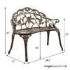 Costway Outdoor Garden Bench Chair Loveseat Cast Aluminum Patio Antique Rose -Costway GUEST 4cb23c1f 4c97 4b36 b886 c52dc83f3863