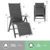 Costway Outdoor Foldable Reclining Padded Chair Aluminum Frame Adjustable