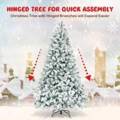 Costway Prelit 7.5ft Christmas Tree Flocked Xmas Snowy Tree 450 LED Lights 15 Costway Prelit 7.5ft Christmas Tree Flocked Xmas Snowy Tree 450 LED Lights -Costway GUEST 4d595f6a 244a 46cb a1eb b91e392a6b6e