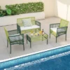 Costway 4PCS/8PCS Patio Round Wicker Conversation Set With Cushions Tempered Glass Side Table -Costway GUEST 4dd180e0 e4a1 4007 a850 818ba575d098