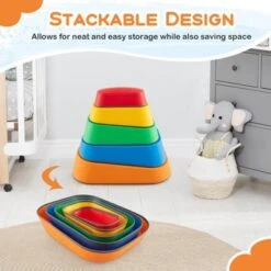 Costway 5 Pcs Balance Stepping Stones For Kids With Non-Slip Surface And Edging -Costway GUEST 4ddf4a42 7a29 49c5 b8a8 285bbd062b8d