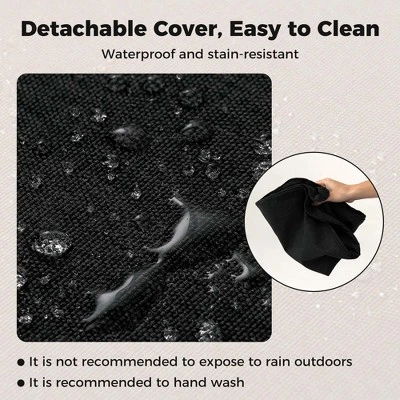 Costway 2/4/6-Pack 24" X 24" Deep Seat Cushion & Back Pillow With Removable Covers Outdoor Brown/Navy/Gray/Black 6 Costway 2/4/6-Pack 24" X 24" Deep Seat Cushion & Back Pillow With Removable Covers Outdoor Brown/Navy/Gray/Black - Image 4