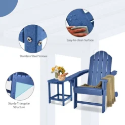 Costway 3 PCS Patio Adirondack Chair Side Table HDPE Weather Resistant Cup Holder -Costway GUEST 509e13cd 159a 4c22 b9cf 769dfe382706