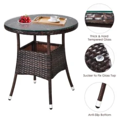 Costway 4PCS Outdoor Patio Rattan Furniture Set Cushioned Sofa Table TurquoiseBlackNavyRed 19 Costway 4PCS Outdoor Patio Rattan Furniture Set Cushioned Sofa Table TurquoiseBlackNavyRed -Costway GUEST 5134bc78 0829 472b 8cf6 f6f5e52a7e95
