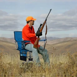 Costway 360° Swivel Hunting Chair With Mesh Cup Holder & Storage Pockets Cozy Backrest Blue/Camo -Costway GUEST 519abc5e 9808 4d67 9316 fdef1bcc2d59