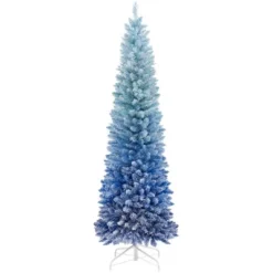 Costway 6/7 FT Blue Gradient Snow Flocked Artificial Christmas Tree With 435/725 Lush Branch Tips 22 Costway 6/7 FT Blue Gradient Snow Flocked Artificial Christmas Tree With 435/725 Lush Branch Tips -Costway GUEST 52fec13a f0f5 4605 b6a7 5550cde2725a