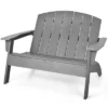 Costway Patio Adirondack Chair Loveseat Bench HDPE Weather Resistant Deck Grey 2 Costway Patio Adirondack Chair Loveseat Bench HDPE Weather Resistant Deck Grey -Costway GUEST 5324837e 688a 47db b4ec b601dd29b404