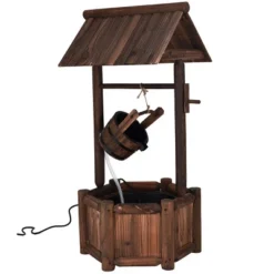 Costway Garden Rustic Wishing Well Water Fountain Wooden Outdoor Electric Backyard Pump 15 Costway Garden Rustic Wishing Well Water Fountain Wooden Outdoor Electric Backyard Pump -Costway GUEST 53a5aec1 fa69 47dd a783 3c5e4def1ae5