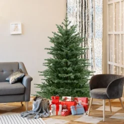 Costway 5 FT Artificial Christmas Tree With 1426 Lush PVC & PE Tips 200 LED Lights -Costway GUEST 53bd372a 3cc0 4e82 bd55 e618212818d2