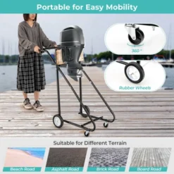 Costway Outboard Boat Motor Stand Heavy Duty Engine Carrier Cart Dolly With 4 Smooth Wheels -Costway GUEST 545a5841 2959 42e6 97bf 6b526c08baac