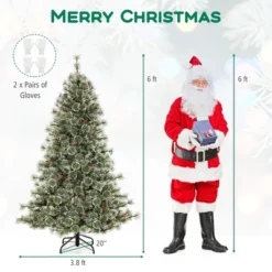 Costway 6/7.5/9 FT Artificial Christmas Tree With 360° Quick Power Connector 598/1086/1714 Pine Needles -Costway GUEST 5647279c ac15 4016 b2cc 960024cfbcee