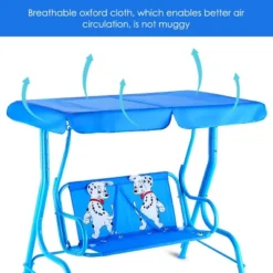 Costway Kids Patio Swing Chair Children Porch Bench Canopy 2 Person Yard Furniture Blue 16 Costway Kids Patio Swing Chair Children Porch Bench Canopy 2 Person Yard Furniture Blue -Costway GUEST 566ce988 23ff 4cd4 947e 72996cfa690d