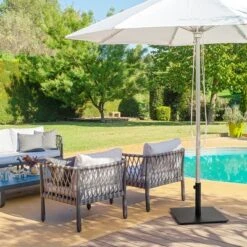 Costway 36LBS Square Umbrella Base Stand Weighted Patio Market Umbrellas Black -Costway GUEST 5686bdad fd3a 4943 be18 60489dba1787