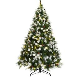 Costway 6ft7.5ft9ft Pre-lit Snowy Christmas Tree 81813982058 Tips W/ Pine Cones & Red Berries 22 Costway 6ft7.5ft9ft Pre-lit Snowy Christmas Tree 81813982058 Tips W/ Pine Cones & Red Berries -Costway GUEST 573724ef 61d0 4308 94dd ff3378b85f29