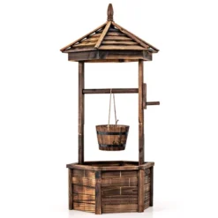 Costway Wooden Wishing Well Hexagonal Bucket Flower Plants Planter Patio Garden Decor 19 Costway Wooden Wishing Well Hexagonal Bucket Flower Plants Planter Patio Garden Decor -Costway GUEST 57a6505c 9ad4 4fdd 9ea5 f76d770259f5