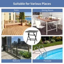 Costway Patio Folding Square Dining Table Aluminum Frame Tempered Glass Top 14 Costway Patio Folding Square Dining Table Aluminum Frame Tempered Glass Top -Costway GUEST 58a49194 7032 481e 893a f31d28578791