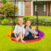 Costway 40'' Saucer Tree Swing Outdoor Round Platform Swing W/ Pillow & Handle -Costway GUEST 58be65ec ee36 481b 8a90 dff4c2a87903