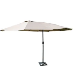 Costway 15' Market Outdoor Umbrella Double-Sided Twin Patio Umbrella With Crank Beige 17 Costway 15' Market Outdoor Umbrella Double-Sided Twin Patio Umbrella With Crank Beige -Costway GUEST 58f59ea1 16e2 4aa4 84e1 e1368b8eca1b