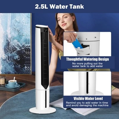 Costway 3-In-1 Evaporative Air Cooler 41'' Portable Tower Fan Humidifier 4 Costway 3-In-1 Evaporative Air Cooler 41'' Portable Tower Fan Humidifier - Image 2
