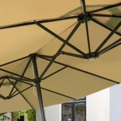 Costway 15' Market Outdoor Umbrella Double-Sided Twin Patio Umbrella With Crank Beige 16 Costway 15' Market Outdoor Umbrella Double-Sided Twin Patio Umbrella With Crank Beige -Costway GUEST 59a20072 4258 4390 b07d 4d8c48e96c0f