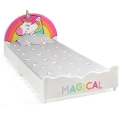 Costway Kids Upholstered Platform Bed Children Twin Size Wooden Bed Unicorn Pattern -Costway GUEST 59a7dd9c 809d 4896 93ea 3282a79223c6