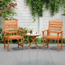 Costway Patio Chairs Set Of 2/4 With Inclined Backrests And Slatted Seats For Deck 15 Costway Patio Chairs Set Of 2/4 With Inclined Backrests And Slatted Seats For Deck -Costway GUEST 59c29a61 30b0 4339 a0c8 9fe00ca80faa