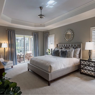 Costway 3-Piece Lamp Set 2 Table Lamps 1 Floor Lamp Fabric Shades Living Room Bedroom 4 Costway 3-Piece Lamp Set 2 Table Lamps 1 Floor Lamp Fabric Shades Living Room Bedroom - Image 2