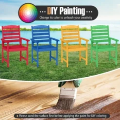 Costway Patio Chairs Set Of 2/4 With Inclined Backrests And Slatted Seats For Deck 20 Costway Patio Chairs Set Of 2/4 With Inclined Backrests And Slatted Seats For Deck -Costway GUEST 59db9738 db3c 40b3 84d8 04ecc17d40b4