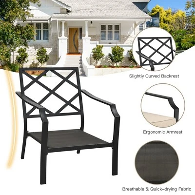 Costway 4 PCS Patio Furniture Set Cushion Sofa Loveseat Sectional Garden Deck Poolside 8 Costway 4 PCS Patio Furniture Set Cushion Sofa Loveseat Sectional Garden Deck Poolside - Image 6