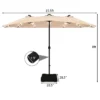 Costway 15Ft Patio Double-Sided Solar LED Market Umbrella Crank Base BeigeTanOrangeBurgundy 1 Costway 15Ft Patio Double-Sided Solar LED Market Umbrella Crank Base BeigeTanOrangeBurgundy -Costway GUEST 5b3977b3 1b27 4172 864a 80bd972fc5af