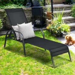 Costway Patio Chaise Lounge Outdoor Folding Recliner Chair W/ Adjustable Backrest Black -Costway GUEST 5c2fd91d 3fcc 49bc 8db3 161b4689cf29
