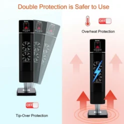 Costway 1500W Portable Oscillating Ceramic Tower Heater W/ Timer Remote Control Room Use -Costway GUEST 5ce89543 6a1c 4a18 9c80 e73ebaae9c2f