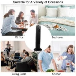 Fantask 35W 28''Oscillating Tower Fan 3 Wind Speed Quiet Bladeless Cooling Room -Costway GUEST 5d768f21 cfc6 422b a40a 09af0782c6fc