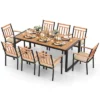 Costway 9 Pieces Patio Dining Set With Soft Cushions And 1.9" Umbrella Hole For Garden -Costway GUEST 5e0a595a bf54 4fd5 bfe4 2b9d62718312