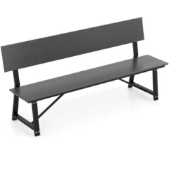 Costway 1/2 PCS 4-Person Bench With All-Weather HDPE Seat & Back Heavy-Duty Metal Support Grey 20 Costway 1/2 PCS 4-Person Bench With All-Weather HDPE Seat & Back Heavy-Duty Metal Support Grey -Costway GUEST 5ea89aa3 9bd0 4286 a751 44115f4a39f5