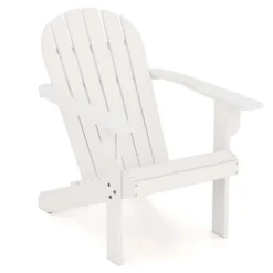 Costway Patio Adirondack Chair With Inclined Seat High Backrest & Wide Armrests White/Blue/Gray/Red -Costway GUEST 5ec95ad6 4f7b 471f aa8d b5b7b90aff09