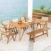 Costway 8-Person Outdoor Acacia Wood Dining Table With 1.96" Umbrella Hole Rectangular -Costway GUEST 5fdc0f09 dff6 4552 9d9f 6e785e2f7011