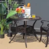 Costway 36'' Patio Round Dining Bistro Table Cast W/2'' Umbrella Hole -Costway GUEST 5fdfd4d4 2219 4579 aa86 e6297e09b731