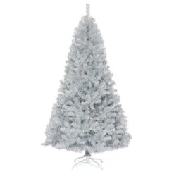 Costway 7.5Ft Hinged Unlit Artificial Tinsel Christmas Tree Holiday,Silver ,Gold -Costway GUEST 601befca a345 41ee 9493 487916e5a54f