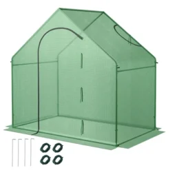 Costway 6 X 3 X 5.5FT Mini Walk-in Greenhouse With PE Cover Rustproof PE-Coated Metal Frame 20 Costway 6 X 3 X 5.5FT Mini Walk-in Greenhouse With PE Cover Rustproof PE-Coated Metal Frame -Costway GUEST 60373ec6 2481 4d45 a0eb 2e797024c343