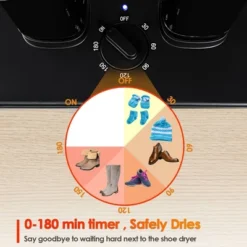 Costway 2-Shoe Electric Shoe Dryer Warmer Portable Adjustable Boots Socks Gloves W/Timer -Costway GUEST 6175c666 9e5c 44a0 849b 5572c6f18b4d